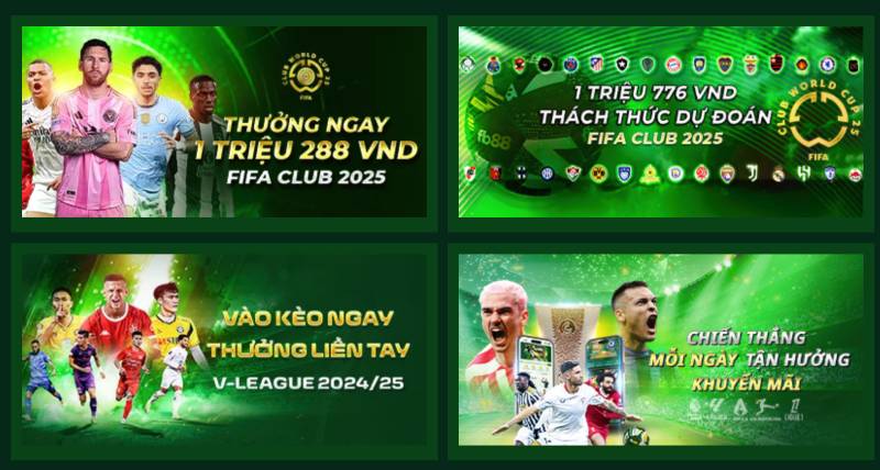 Khuyến mãi thể thao, casino và slot game FB88 cập nhật liên tục