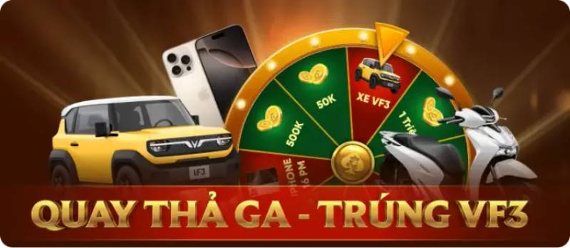 Vòng quay thượng lưu – Trúng xe VF3, SH, iPhone